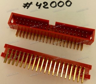 Разъём IDC IDC-40MR 2.54mm 2X20P R/A K20 RED (Asus p/n: 12G07140040A) PINREX 511-90-40GR01