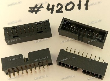 Разъём IDC IDC-20MS 2.54mm 2X10P G/F 2.0 K20 CHL/U (Asus p/n: 12007-00014800) PINREX 52X-40-20GG17