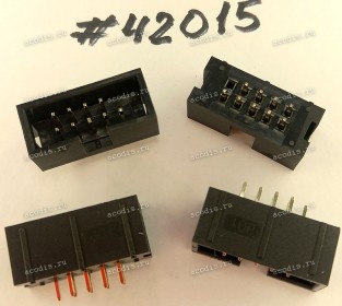 Разъём IDC IDC-10MS 2.54mm 2X5P G/F 2.54 K10 BLK/U (Asus p/n: 12007-00033200) PINREX 510-80-10GB43
