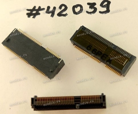 Разъём M2 NGFF KEY-E 75P G/F 4H BLK SMT (Asus p/n: 12003-00079600) FOXCONN AS0BC21-S40BE-7H Разъём M2 NGFF KEY-E 75P G/F 4H BLK SMT (Asus p/n: 12003-00079600) FOXCONN AS0BC21-S40BE-7H