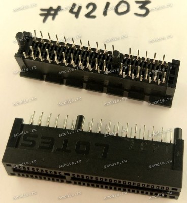 Разъём SLOT PCIE X4 64P G/F BLK DIP (Asus p/n: 12003-00010600) LOTES AAA-PCI-161-K31