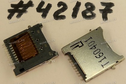 Разъём MICRO SD SOCKET 9P 1.45H REV (Asus p/n: 12023-00015900) TAITWUN PTFBT4-09GLBS1NN4H1