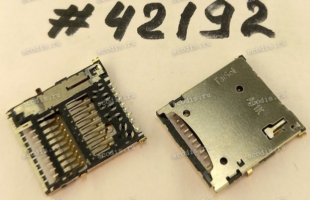 Разъём MICRO SD SOCKET 18P 1.27H STD (Asus p/n: 12023-00050300) TAISOL 158-1000902614