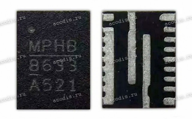 Микросхема MPS MPQ8633AGLE QFN-21 (MPyw 8633 A803, Asus p/n: 06018-02130100) NEW original 16V, 12A, Synchronous Step-Down Converter with Adjustable Current Limit, Programmable Frequency, and Voltage Tracking