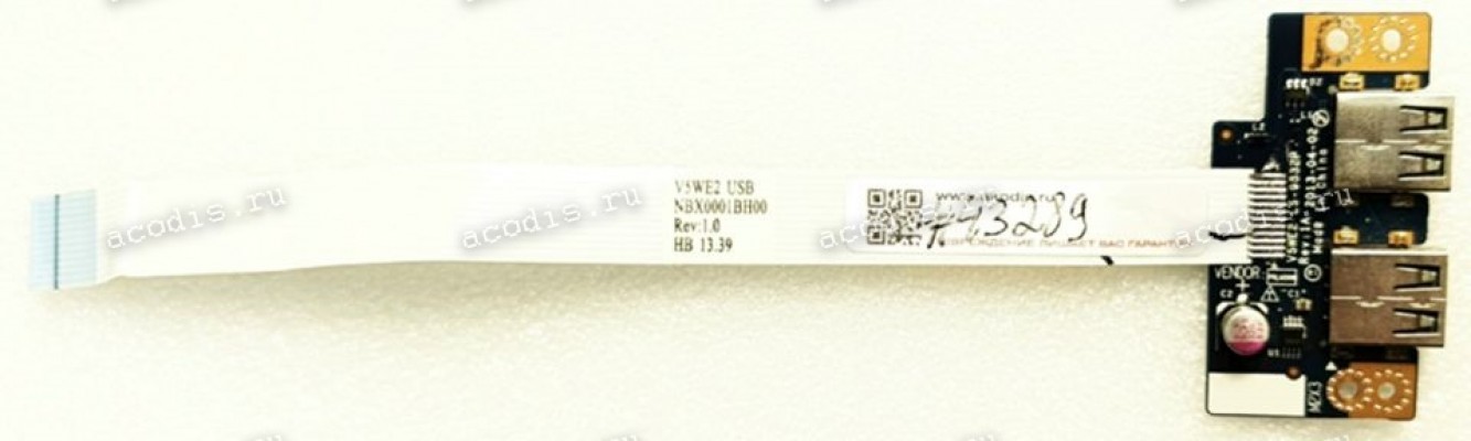USB board Acer Aspire E1-510, Packard Bell TE69BM, TE69HW, V5WT2 (p/n V5WE2 LS-9532P REV:1A, NBX0001BH00) & Cable