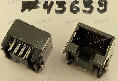 Разъём LAN JACK 8P8C 10.1H SMT (Asus p/n: 12014-00039400) SINGATRON 2RJ3022-008211F
