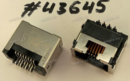 Разъём LAN JACK 8P 6.66H REV SUNK R/A (Asus p/n: 12014-00694600) ALLTOP C10256-10839-L