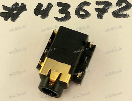 Разъём Audio JACK 6P -1.25CH SUNK R/A (Asus p/n: 12014-00991100) DST-CONN DA2-4115R-70BRJH-4