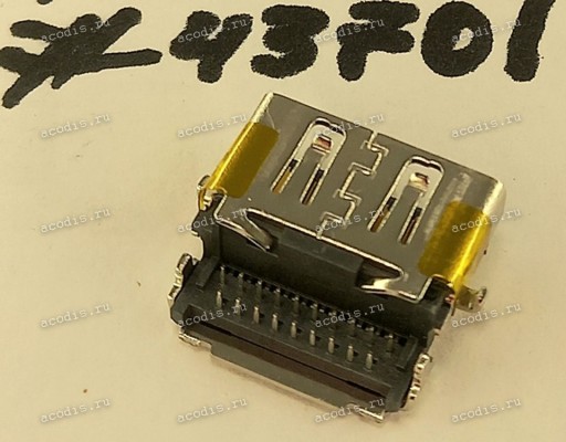 Разъём HDMI CON 19P 0.56 -1.07CH REV SUNK (Asus p/n: 12022-00139000) ACES 30267-01902-Z01 Разъём HDMI CON 19P 0.56 -1.07CH REV SUNK (Asus p/n: 12022-00139000) ACES 30267-01902-Z01