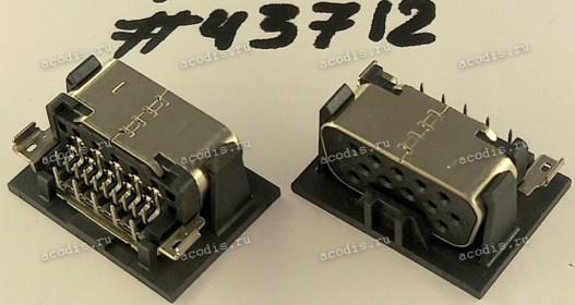 Разъём DB-15F VGA D-SUB 15P F -1CH REV SUNK R/A (Asus p/n: 12010-00142900) ACON DHR4G-15K1200