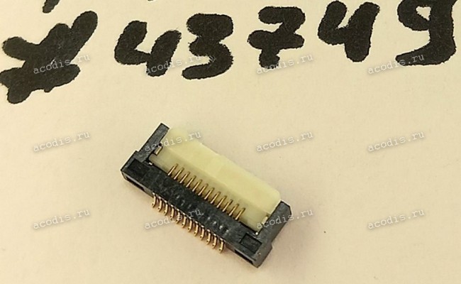 Разъём FFC FPC 12P 0.5MM 1.8H R/A SMT (Asus p/n: 12018-00103900) ACES 51625-01201-001 Разъём FFC FPC 12P 0.5MM 1.8H R/A SMT (Asus p/n: 12018-00103900) ACES 51625-01201-001