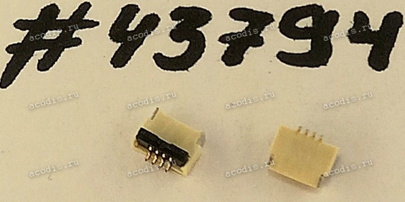 Разъём FFC FPC 4P 0.5 4H R/A SMT (Asus p/n: 12018-00790900) HUABEI HQ11920286000 Разъём FFC FPC 4P 0.5 4H R/A SMT (Asus p/n: 12018-00790900) HUABEI HQ11920286000