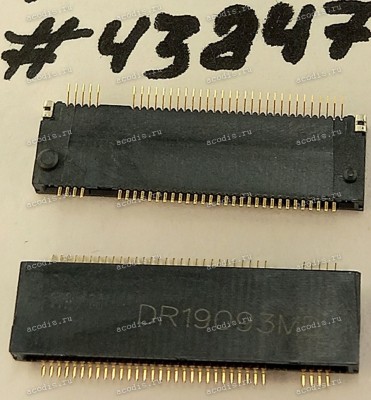 Разъём M2 NGFF KEY-M 67P 0.5 2H (Asus p/n: 12003-00270400) HUABEI HQ119A0007000 Разъём M2 NGFF KEY-M 67P 0.5 2H (Asus p/n: 12003-00270400) HUABEI HQ119A0007000