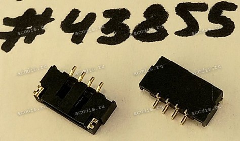 Разъём WtoB CON 4P 1.25MM R/A SMT (Asus p/n: 12017-00071600) ACES 50281-00401-001
