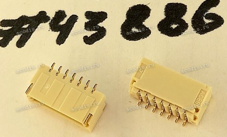 Разъём WtoB CON 7P 1.0mm R/A SMT (Asus p/n: 12G171010074) ACES 87213-0700G <G>