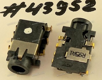 Разъём Audio JACK 6P -1.29CH SUNK R/A (Asus p/n: 12014-00718000) HANGZHOU RIYUE 3F141-01J02
