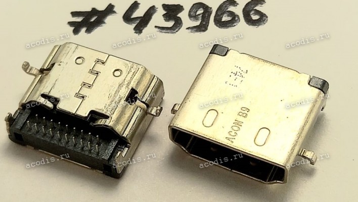 Разъём HDMI CON 19P 0.5 1CH STD SUNK (Asus p/n: 12022-00099400) ACON HMRB9-AK120D Разъём HDMI CON 19P 0.5 1CH STD SUNK (Asus p/n: 12022-00099400) ACON HMRB9-AK120D