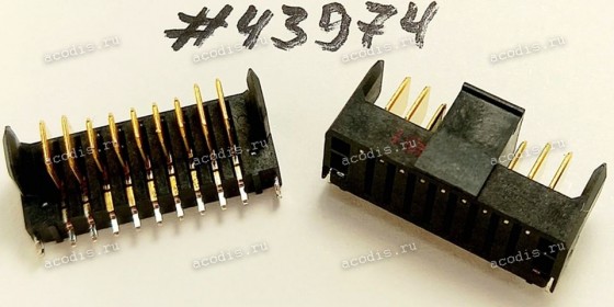 Разъём BATT CON 9P,2.0mm,M,R/A,DIP (Asus p/n: 12G200010944)