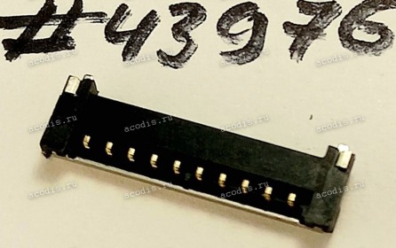 Разъём BATT CON 10P 1.5 2.3H R/A WTB (Asus p/n: 12020-00310000) TARNG YU TU1513WNV-100201J16