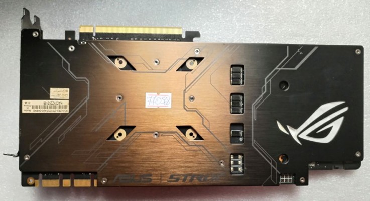 Video BAD - донор Asus GeForce GTX 1070 Ti ROG-STRIX-GTX1070TI-A8G-GAMING (GTX1070TI 125624-82939 YV0BI0-A02 ZF1022) CG411P5 REV. 1. 00, 08003-08860X00, 8 чипов Micron 7RA47 D9TCB