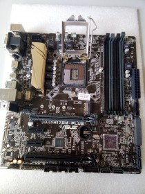 MB BAD - донор Asus H170M-PLUS REV. 1.04 (787238-03362-MB0MT0-A0J 1805) MSI[P-REM-MSQ-H170M-PLUS снят мост