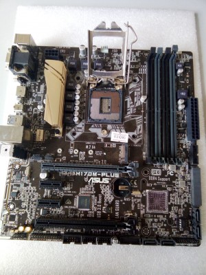 MB BAD - донор Asus H170M-PLUS REV. 1.04 (787238-03362-MB0MT0-A0J 1805) MSI[P-REM-MSQ-H170M-PLUS снят мост