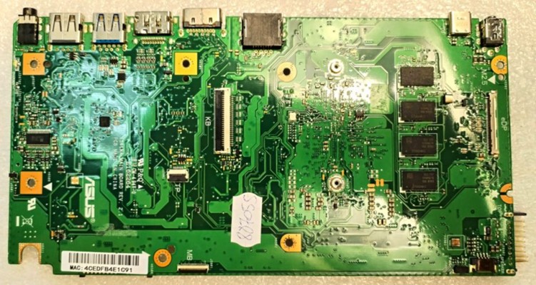 MB BAD - под восстановление Asus X541NA MAIN BOARD REV. 2. 1, Intel SR2Z5, 8 чипов SEC K4B4G16 46EBYK0 MB BAD - под восстановление Asus X541NA MAIN BOARD REV. 2. 1, Intel SR2Z5, 8 чипов SEC K4B4G16 46EBYK0