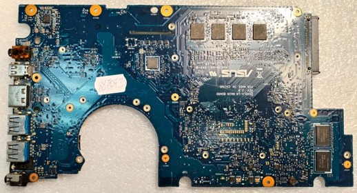 MB BAD - донор Asus UX32LN (60NB0520-MB1400(201)) UX32LA-LN MAIN BOARD REV. 2. 0, nVidia N15S-GT-S-A2, ITE IT8585VG 1452-FX0 SC2URA, 4 чипа SK hynix H5TC4G63AFR, 4 чипа MICRON 4YE77 D9QBJ, 4 чипа MICRON 4ZE77 D9QBJ, скол на GPU