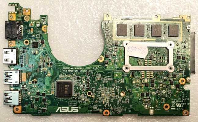 MB BAD - под восстановление Asus X202E (60-NFQMB1B01-(A05), 31EX2MB00G0) X202E MAIN BOARD REV. 2. 0, Intel SR0N9, Intel SLJ8E, 4 чипа MICRON 2YEI7 D9QBJ, 4 чипа MICRON 2YE22 D9QBJ