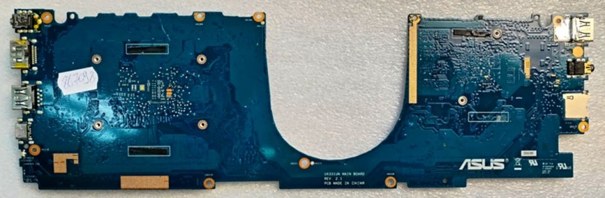 MB BAD - донор Asus UX331UN (60NB0GY0-MB1221, 69N13HM14C14(01)) UX331UN MAIN BOARD REV. 2. 1, nVidia N17S-LG-A1, ITE IT8995VG-128 1749-DX0 S154RA, 2 чипа MICRON 8BA47 D9SXD, 4 чипа SEC K4E6E30 4EBEGCG MB BAD - донор Asus UX331UN (60NB0GY0-MB1221, 69N13HM14C14(01)) UX331UN MAIN BOARD REV. 2. 1, nVidia N17S-LG-A1, ITE IT8995VG-128 1749-DX0 S154RA, 2 чипа MICRON 8BA47 D9SXD, 4 чипа SEC K4E6E30 4EBEGCG