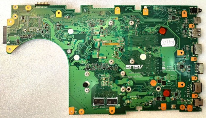 MB BAD - под восстановление Asus X756UJ (60NB0A20-MB1150-202) X756UJ MAIN BOARD REV. 2. 0, Intel SR2EY, nVidia N16V-GM-B1, 4 чипа SEC K4W4G16 46E BC1A