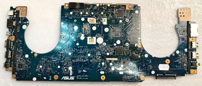 MB BAD - под восстановление Asus GL502VSK (69N10EM22A03(01)) GL502VS MAIN BOARD REV. 2. 1, Intel SR30W, Intel SR32Q, nVidia N17E-G2-A1, 8 чипов SK hynix H5GQ8H24MJR R4C 725A