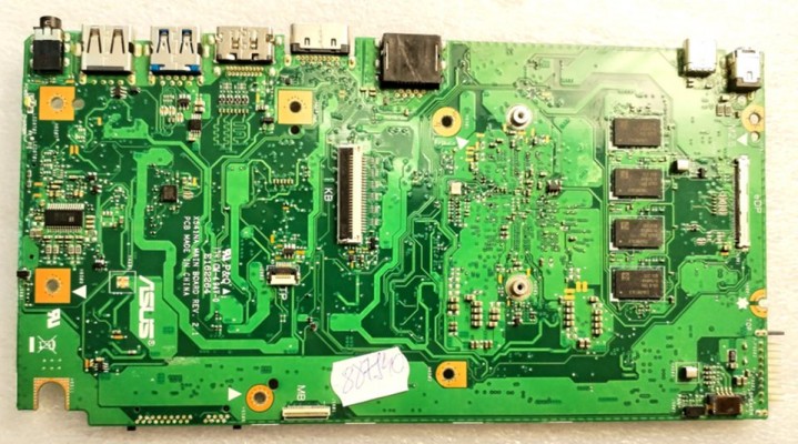 MB BAD - донор Asus X541NA MAIN BOARD REV. 2. 1, Intel SR2Z5, 8 чипов SEC K4B4G16 46E BYK0