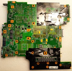 MB BAD - под восстановление Lenovo ThinkPad T60 (FRU: 42T0157, 11S42W7578Z), Intel SL8Z2, Intel PC82573L GR95901. 2 0708, Intel NH82801GBM L7085B36 SL8YB