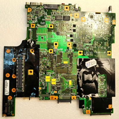 MB BAD - под восстановление Lenovo ThinkPad T60 (FRU: 42T0153, 11S42W7588Z), Intel SL8Z4, Intel PC82573L GS51321. 2 0710, Intel NH82801GBM L7135B45 SL8YB, ATI 216GHLAKC13FAG NA3970. 00, 0718AAY, 4 чипа Qimonda HYB18H512321AFL20 WVV22110