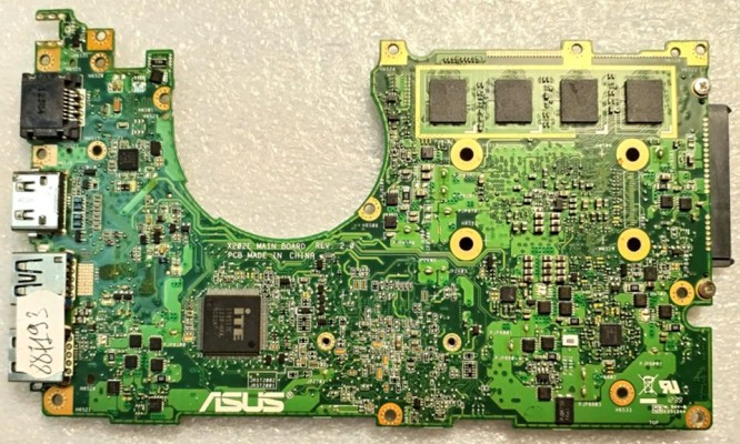 MB BAD - под восстановление Asus X202EP (60-NFQMB1700-(B02)), X202E MAIN BOARD REV. 2. 0, Intel SJTNV, Intel SR0V4, 8 чипов MICRON 2RE72 D9QBJ MB BAD - под восстановление Asus X202EP (60-NFQMB1700-(B02)), X202E MAIN BOARD REV. 2. 0, Intel SJTNV, Intel SR0V4, 8 чипов MICRON 2RE72 D9QBJ