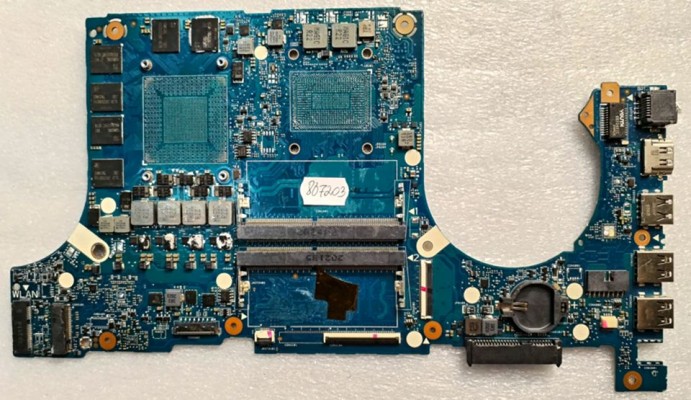 MB BAD - под восстановление Asus FX505DV (60NR02N0-MB1200, 69N1A5M13B21(01)), FX505DU MB REV: 2. 0, 6 чипов Samsung K4Z80325BC-HC14